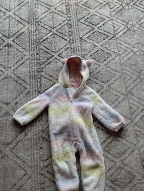 Old Navy Pastel Sherpa One-Piece in Pink, Yellow, Cream